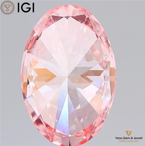 Diamant de laboratoire CVD de 5,01 carats, taille ovale, couleur rose vif fantaisie, clarté VS1, avec certificat IGI, pour une bague de chef-d'œuvre emblématique - Product Image 4