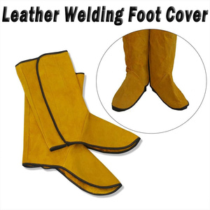 Bottes de soudeur en cuir de vachette pleine fleur, résistantes à l'abrasion, protections pour les pieds, vêtements de sécurité thermique pour soudeurs de construction - Product Image 5