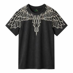 Custom <b>Angel</b> Wings Outline Print T-Shirt Men Minimalist Streetwear Graphic Tee Oversized <b>Top</b> - Product Image 4