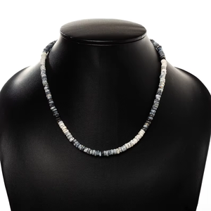 Natural Dendrite <b>Opal</b> Heishi Tyre Beaded <b>Necklace</b> Handmade Gemstone Jewelry Dendrite <b>Opal</b> Wholesale Bulk Fashion Choker For Her - Product Image 1