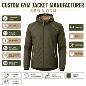 Chaqueta Deportiva de Entrenamiento con Forro de Malla, Poliéster Elástico, Personalizable con Logotipo, Fabricante de Ropa Deportiva para Hombre - Product Image 2