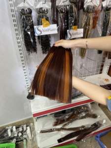 Vente en gros extension de cheveux humains vietnamiens de grade 12A super doublement étirée - Product Image 3