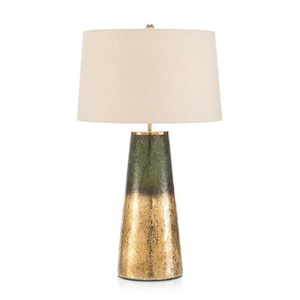 Lámpara de mesa metálica con base geométrica y pantalla de tela blanca para decoración del hogar y dormitorio, lámpara de mesa hecha a mano en oferta. - Product Image 6