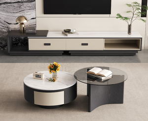 High-<b>End</b> Modern <b>storage</b> Coffee <b>Table</b>, Elegant Living Room Center <b>Table</b> Design - Product Image 2