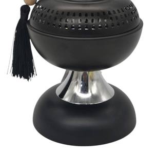Quemador de Incienso Negro Mate al por Mayor, Incensario de Metal de Lujo con Borla, Decoración Moderna para Mesa, Hogar y Ramadán - Product Image 3