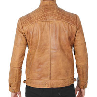 Veste coupe-vent en cuir véritable personnalisée pour homme, style motard vintage, streetwear, mode, OEM, ODM, marque privée, usine