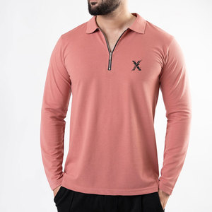 Chemise à manches longues en tricot respirant et léger, coupe décontractée, pour hommes, avec col classique, parfaite pour le streetwear - Product Image 1