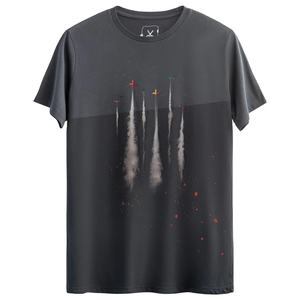 เสื้อยืดผู้ชายผ้าฝ้าย100% ของอินเดียเสื้อยืดลำลองถักแบบระบายอากาศซักไว้ก่อนพิมพ์ลายพิมพ์ลายตามสั่ง - Product Image 4