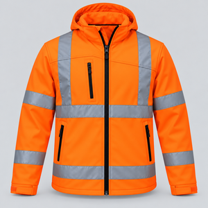 Veste de sécurité durable dotée de bandes réfléchissantes haute visibilité et d'un design pratique pour garantir la sécurité des travailleurs pendant la... - Product Image 1