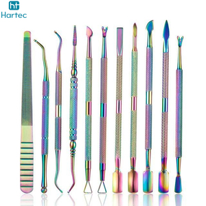 Poussoir à cuticules professionnel en acier inoxydable plaqué arc-en-ciel, coloré, de qualité professionnelle, nouveau produit au meilleur prix - Product Image 3