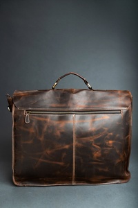 Handmade 100% Genuine Leather Brown Color Travel Messenger Office Crossbody <b>Laptop</b> Briefcase College Satchel <b>Bag</b> For Men & Women - Product Image 4