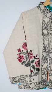Veste en coton artisanale de qualité supérieure à motifs imprimés à la main pour femmes |   Manteau ouvert éco-responsable, style bohème décontracté et ethnique - Product Image 2