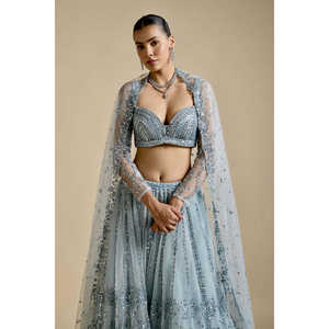 Lehenga Choli de Fiesta con Lentejuelas, Vestido Elegante para Ocasiones Especiales - Product Image 3