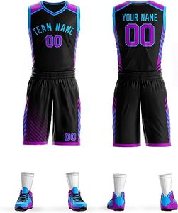 Uniforme de basket-ball unisexe, style col en V, personnalisable sur le devant, haute qualité, 100% polyester, imperméable, coupe-vent, respirant, respectueux de l'environnement - Product Image 1