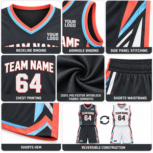 Ensemble de maillots de basket-ball réversibles haute performance pour hommes, uniforme de basket-ball pour équipes universitaires - Product Image 5