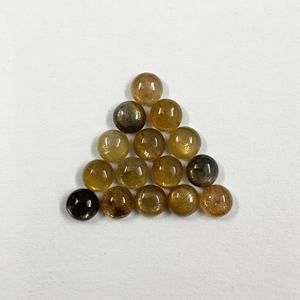 Cabochon plat naturel de haute qualité de 5mm pierres précieuses en vrac éclat doré certifié pour la fabrication de bijoux coût d'usine - Product Image 6