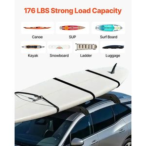 Cuscinetti Morbidi Universali per Portapacchi Auto da 31,5 Pollici con Capacità di Carico di 176 Libbre, Porta Kayak e Bagagli, 4 Cinghie di Fissaggio, 2 Qu - Product Image 3