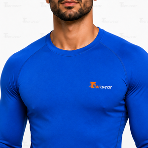 Mens <b>Long</b> <b>Sleeve</b> Compression Shirts for Football <b>Training</b> Flexible athletic fabric Crew Neck Full <b>Sleeve</b> Sports <b>Top</b> - Product Image 5