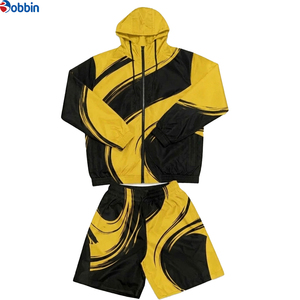 Top Trendy Custom Mens 2 Piece Tracksuit Set Jacket <b>Shorts</b> Sportswear Custom Logo Casual Athletic Outfit Windbreaker Suit - Product Image 4