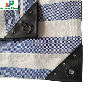 Bâche en PE K-Tarp à motif rayé, découpe et épaisseur personnalisées, produit OEM ODM le plus vendu au Vietnam, blanc, rouge, bleu, vert - Product Image 3