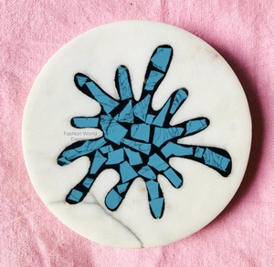 High-Quality Wood <b>Coasters</b> with Intricate Brass Inlay Perfect for Coffee, Tea, & Cocktails <b>Table</b> Decoration & Accessories - Product Image 3