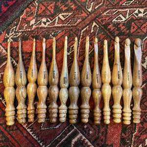 Handmade Wooden <b>Crochet</b> <b>Hook</b> 3.5mm To 12mm | Rosewood Ergonomic <b>Crochets</b> | No-Snag Yarn Tools - Product Image 1