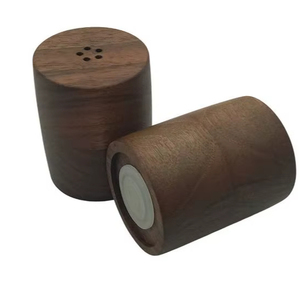 <b>Mini</b> Wooden Salt Pepper Shaker For Kitchen <b>Table</b> Seasoning Storage And Compact Space Saving Placement - Product Image 1