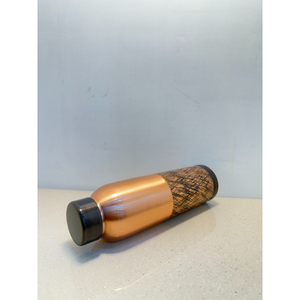Bouteille d'eau en cuivre pur en gros avec design imprimé moderne, bouteille métallique réutilisable écologique en vrac à prix avantageux - Product Image 2