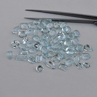 8mm 10mm 12mm naturel aigue-marine à facettes taille libre mélange forme pierres précieuses en vrac haute qualité Aqua bleu aigue-marine pierre pour bijoux