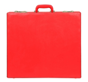 Custom Luxury Masonic Regalia Apron Carry Case Red Leather Briefcase with Secure Lock and Interior Organizer - Product Image 4