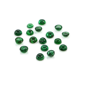 Esmeraldas naturales de Zambia calibradas en forma de cabujón de 3.5 mm, piedras preciosas de esmeralda sueltas naturales para la fabricación de joyas, listas para usar. - Product Image 3