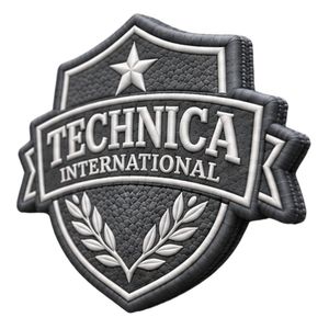 Parche Bordado Gris con Escudo, Estrella y Corona de Laurel de Technica International para Chaquetas, Bolsos, Uniformes y Ropa - Product Image 6