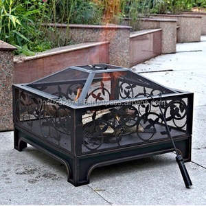 หลุมเหล็กไฟกลางแจ้งที่มีฝาปิดตาข่ายเพื่อความปลอดภัยในขณะที่ให้ความอบอุ่นที่เชื่อถือได้ในช่วงเย็นด้านนอก - Product Image 6
