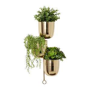 กระถางแขวนผนังโลหะสีทองแดงกุหลาบ กระถางดอกไม้ทรงกลมแบบหลายชั้นสำหรับแขวนเพดานในร่ม ที่แขวนต้นไม้ตกแต่งบ้านและสวนสไตล์โมเดิร์น - Product Image 5