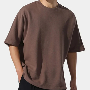 Camiseta Casual para Hombre, Ligera y Transpirable, de Jersey, Cuello Redondo, Corte Regular, Manga Corta, Logotipo Frontal, Poliéster/Algodón - Product Image 3