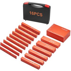 Set di 16 Blocchi di Misurazione di Precisione per Falegnameria con Marcature Incise al Laser - Product Image 1