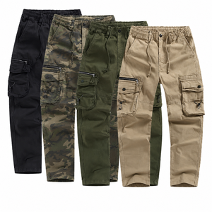 Custom <b>Mens</b> <b>Cargo</b> <b>Jogger</b> Pants Mid Multi Pocket Relaxed Fit Casual Streetwear Eco-Friendly Breathable Elastic Private Label - Product Image 1