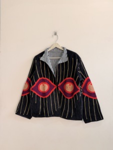 Velvet Suzani <b>Jacket</b> With Indian Embroidered Art Work Boho <b>Women</b> <b>Jacket</b> - Product Image 1