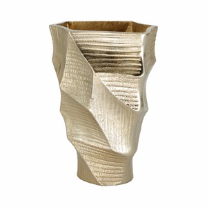 Vase de table artisanal en métal craquelé transparent, support décoratif pour fleurs, collection cadeau, marché mondial, moderne et élégant - Product Image 2
