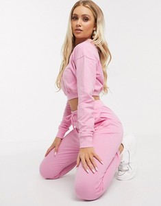 Conjunto Deportivo Ecológico de 2 Piezas para Mujer, Color Rosa Sólido, Sudadera con Capucha, Pantalones Deportivos Largos con Bolsillos Laterales y Cordón Ajustable, Estilo Casual para Invierno - Product Image 3