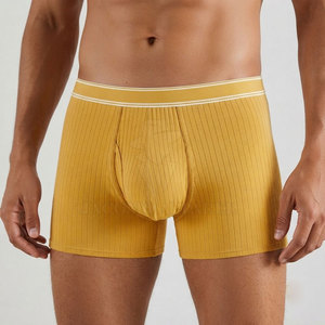 Private Label <b>Custom</b> Cotton Fabric Men <b>Boxer</b> Rib Stretch Waistband Breathable Knit Material Bulk Order Ready - Product Image 3