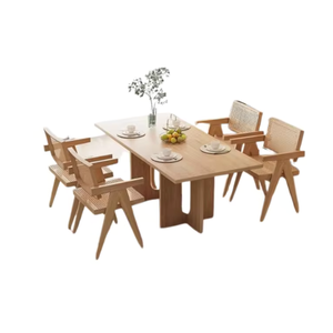 Dining Room and <b>Restaurant</b> <b>Furniture</b> <b>Restaurant</b> Dining Set Modern Japanese Design Solid Wood Dining Table Set Wholesale Price - Product Image 6