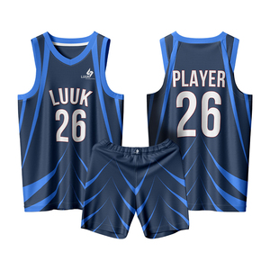 Ensemble de maillot et short de basketball léger à col en V avec motifs imprimés intégraux, anti-humidité, pour adultes - Product Image 5