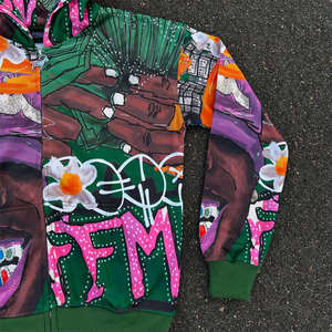 Sudadera con capucha Y2K personalizada con sublimación completa para hombre, con estampado gráfico en toda la prenda, diseño streetwear - Product Image 4