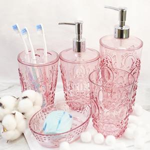 [Holar] Taiwán hizo plástico resistente a los impactos Rosa 4 ranuras estilo gema soporte para cepillo de dientes para Baño - Product Image 6
