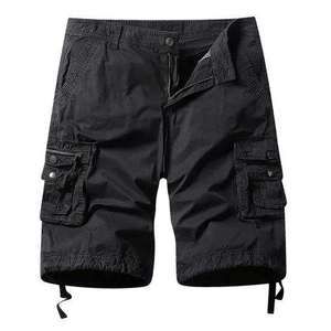 Shorts de travail cargo pour hommes en sergé de coton, décontractés, multi-poches, coupe ample, taille ajustable, pour activités de plein air, randonnée, camping, été - Product Image 3