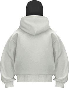 Sudadera con Capucha Balaclava Personalizada 2026 de 430 Gramos para Hombre, Alta Calidad, 100% Algodón, Invierno, Estilo Urbano, Estampada o Lisa, Tipo Ninja - Product Image 4