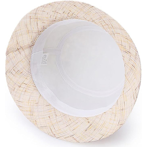 Chapeau Cloche Chic Crème à Carreaux, Style Vintage avec Nœud et Fleur Perlée, Rétro Kentucky Derby, Chapeau d'Église Décontracté - Product Image 3
