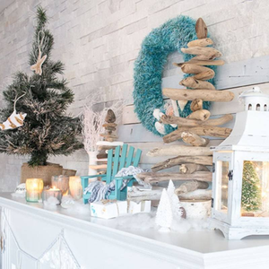 Arbre de Noël en bois flotté flexible et pliable pour l'intérieur, avec support, parfait pour les décorations de fête - Product Image 4