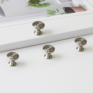 Modern Zinc Alloy Knob Contemporary Layered Design Durable Eco-Friendly Nightstands Kitchen Cabinet Drawer <b>Wardrobe</b> Pull Handle - Product Image 1